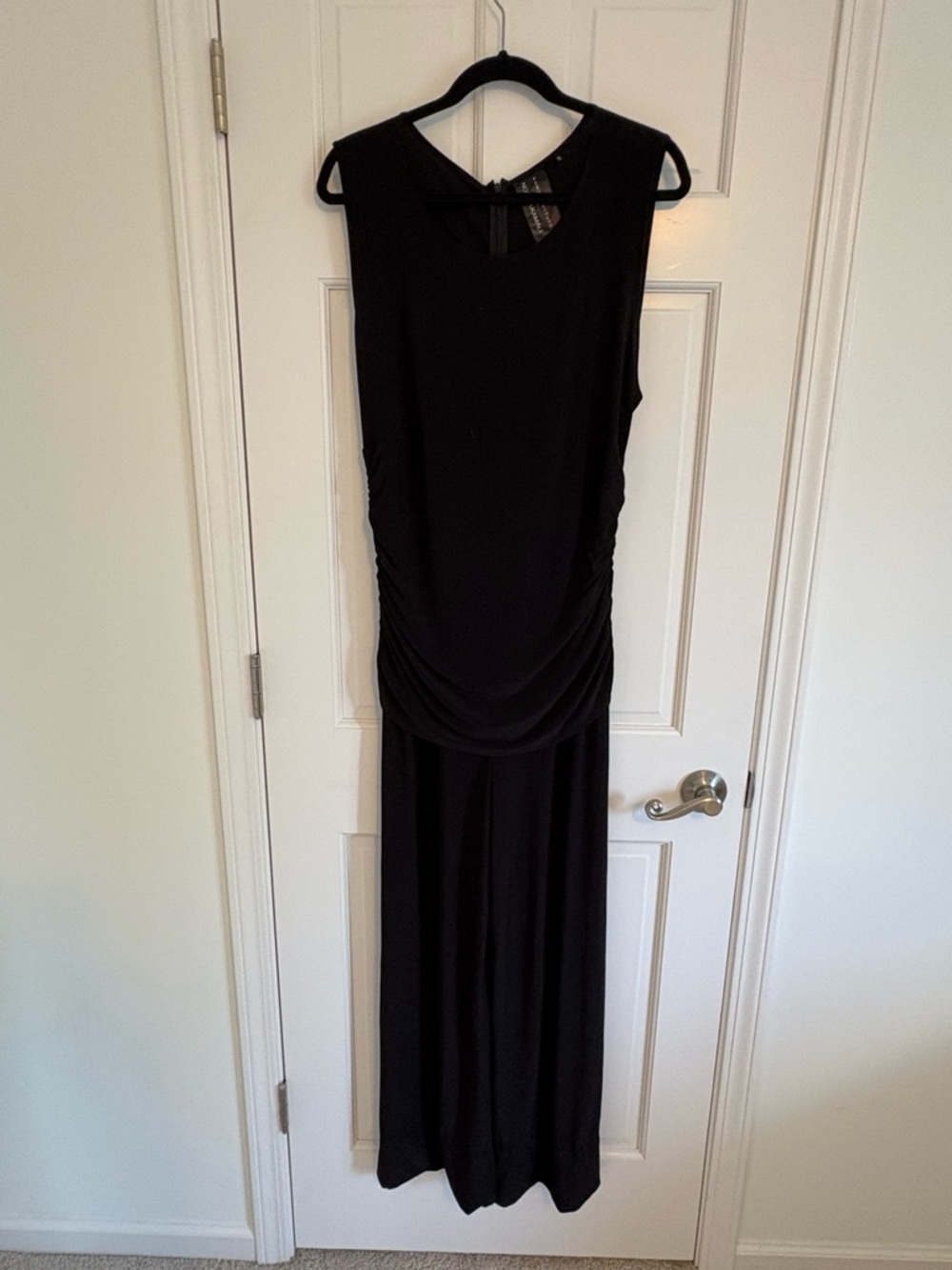 Sleeveless black maxi pantsuit/dress